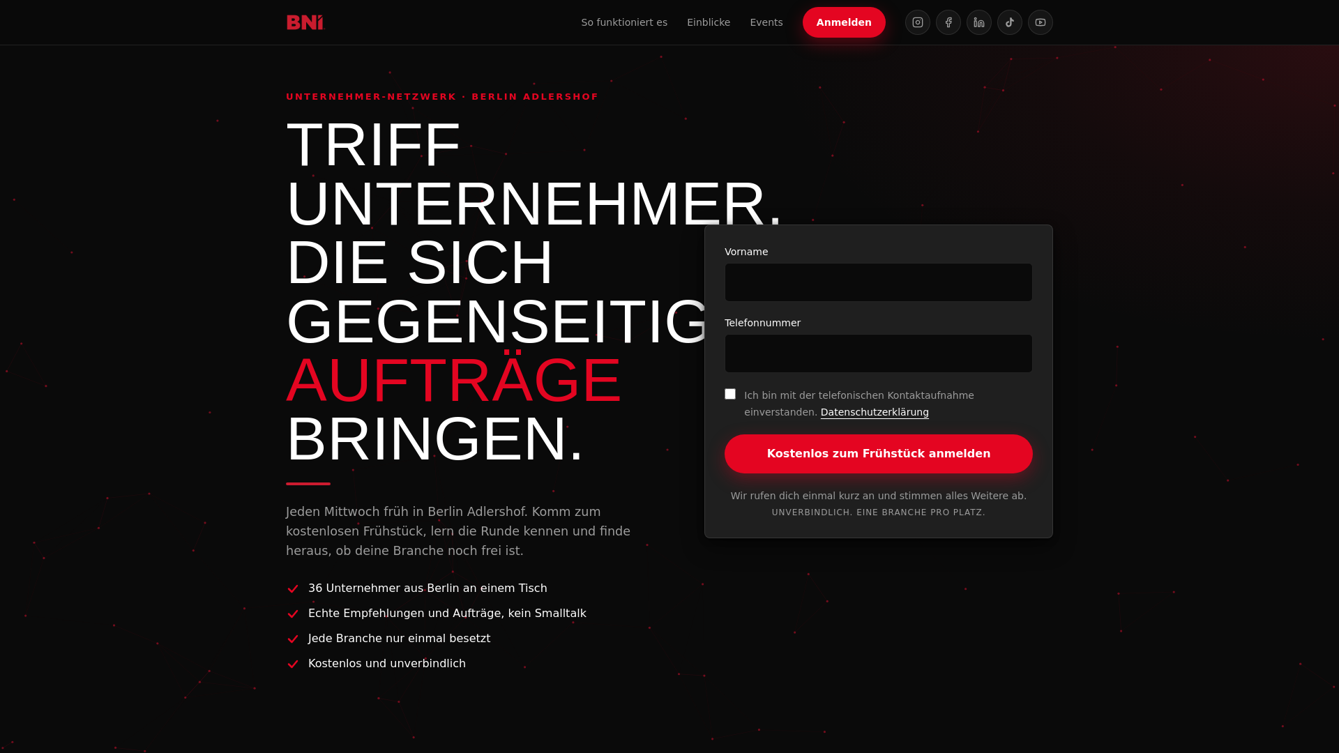 Screenshot BNI Albatros Berlin