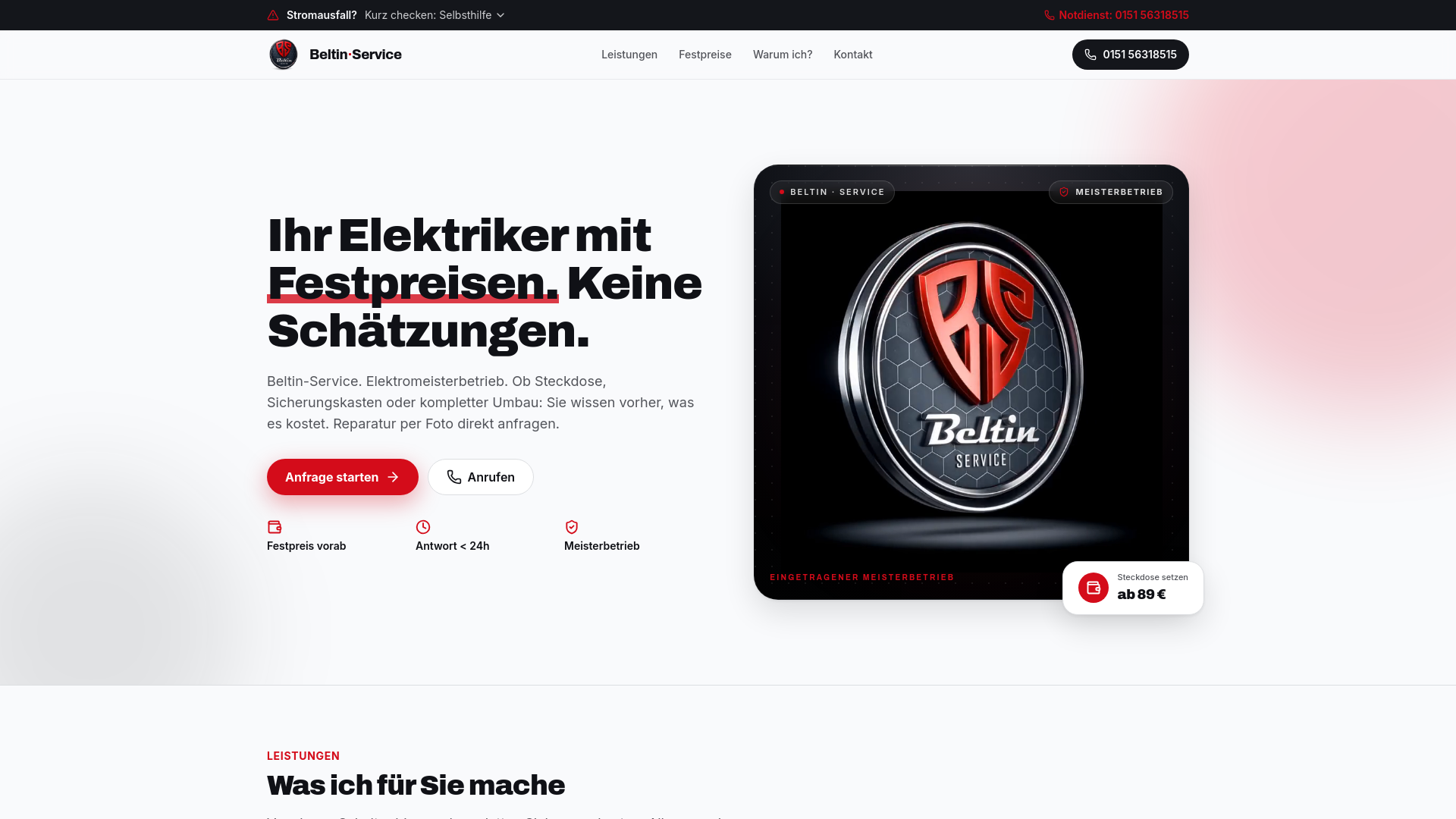 Screenshot Beltin Service