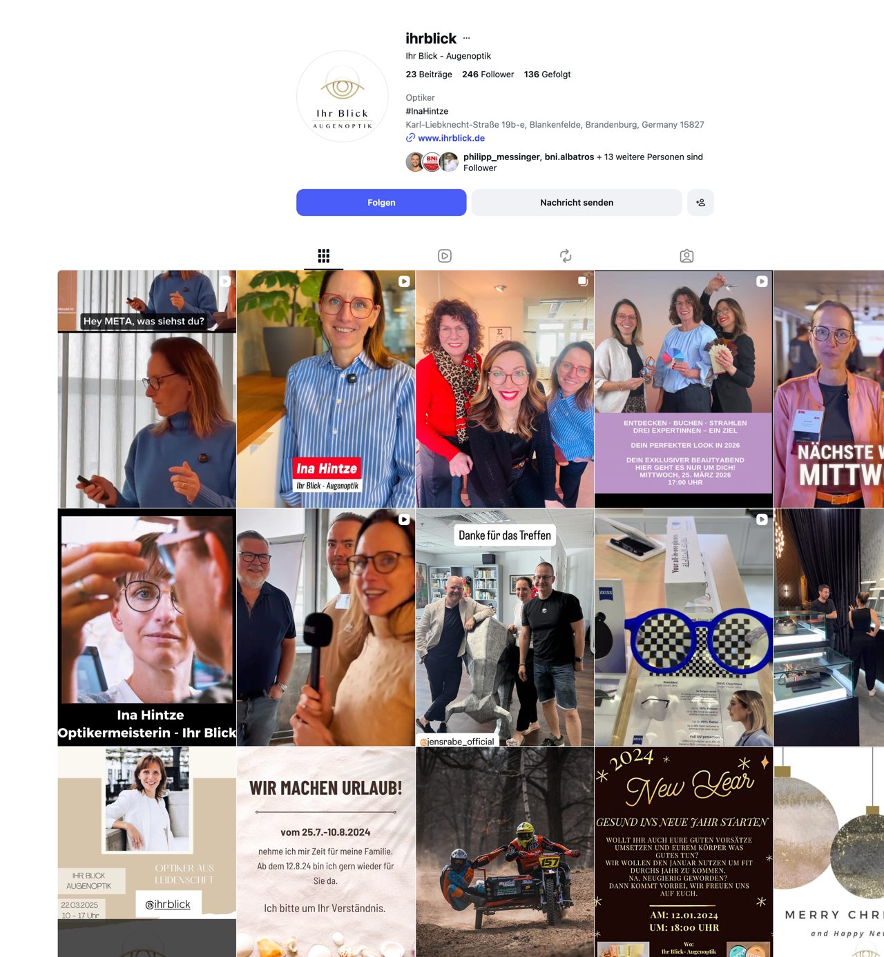 Instagram vorher