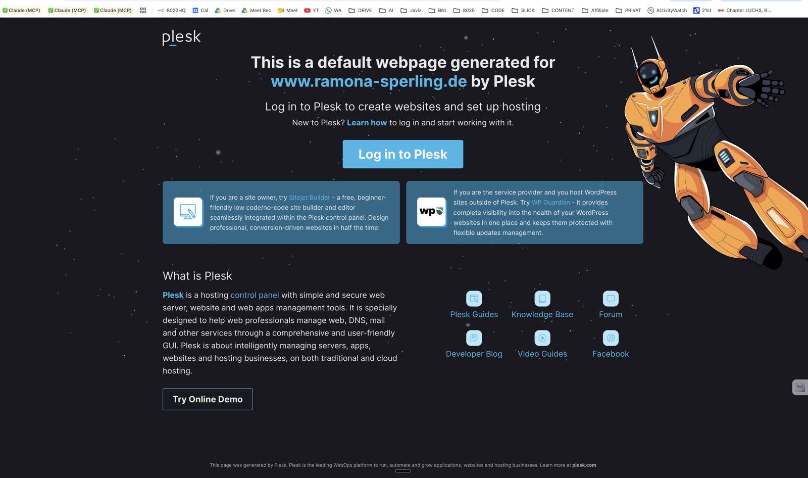Webseite vorher